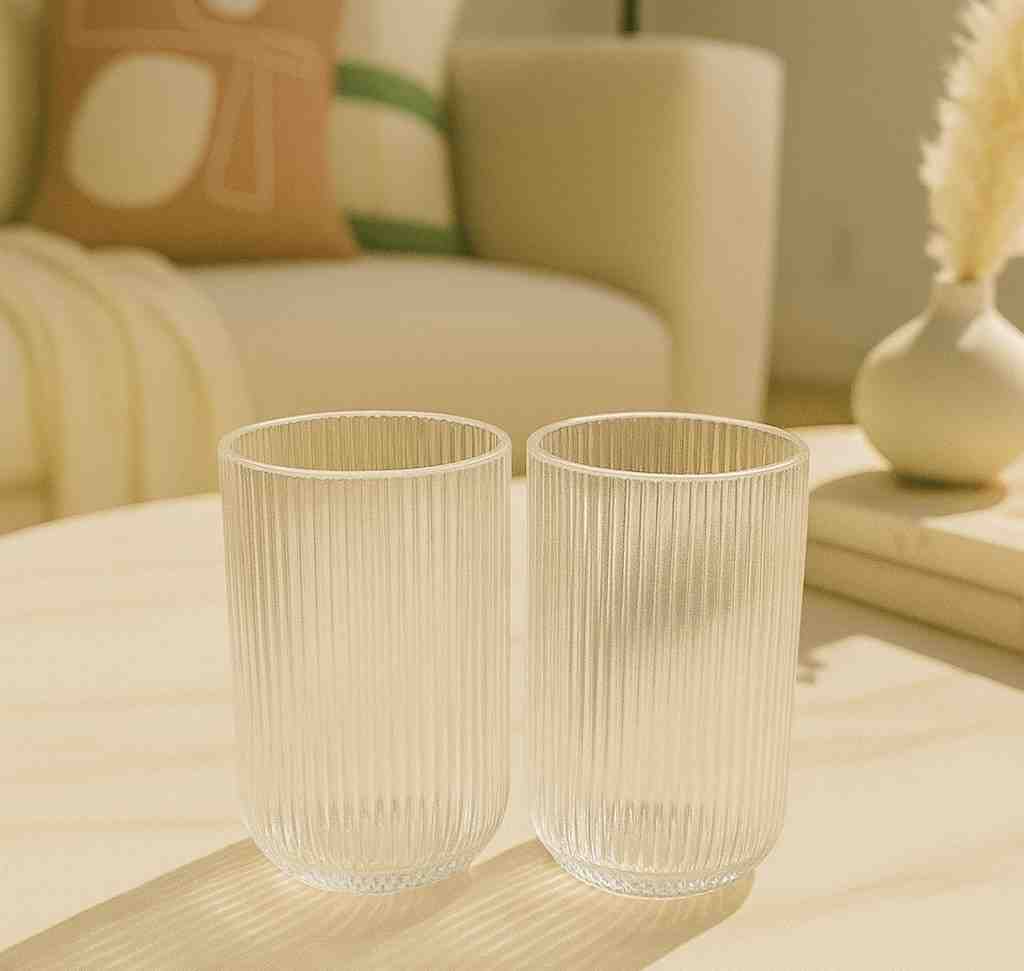 VASOS MIKONOS CRISTAL SET X 2 