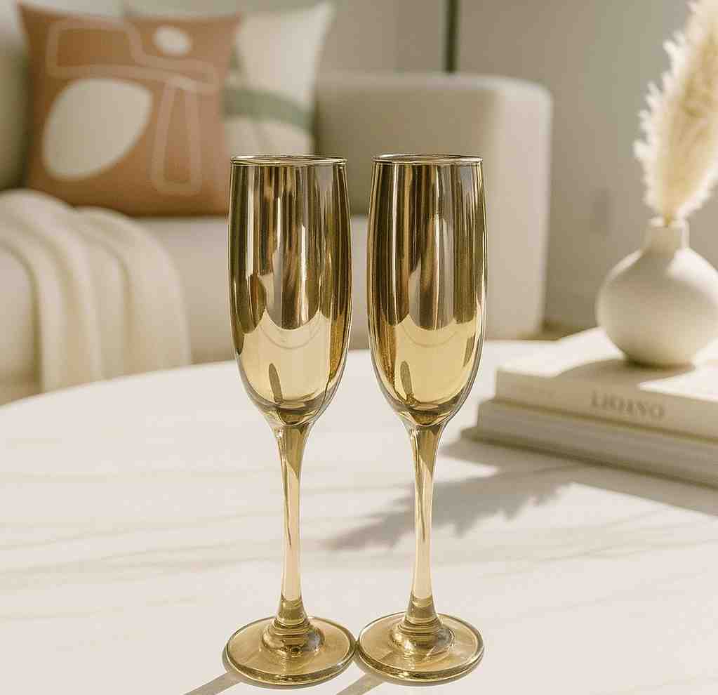 COPAS CHAMPAGNE AMBAR SET X 2 