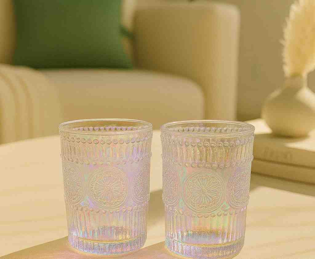 VASOS ARABESCOS BAJOS TORNASOL SET X 2 