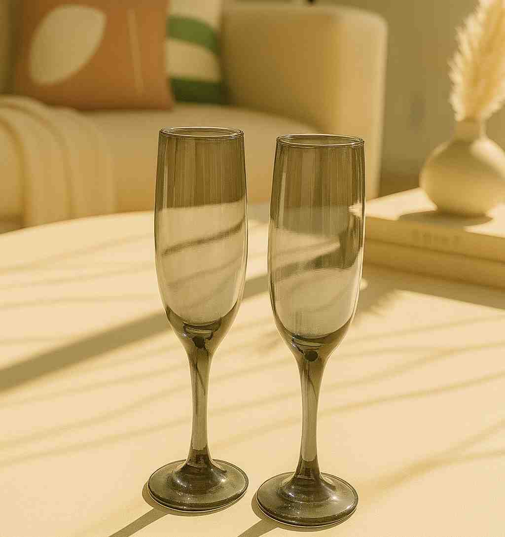 COPAS CHAMPAGNE GREY SET X 2 