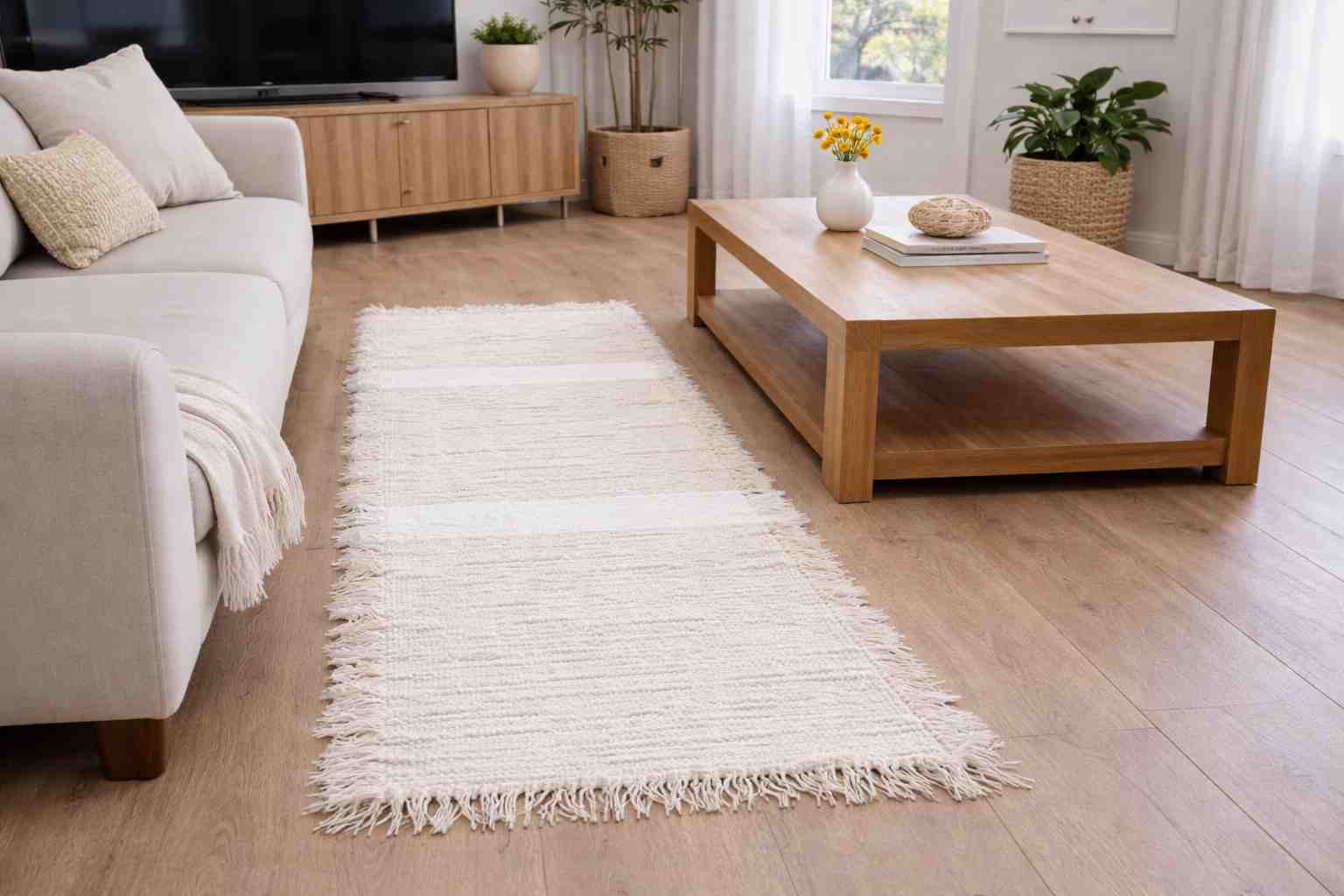 ALGOMBRA CUYO BEIGE RAYAS BLANCAS 60 X 1,10 METROS