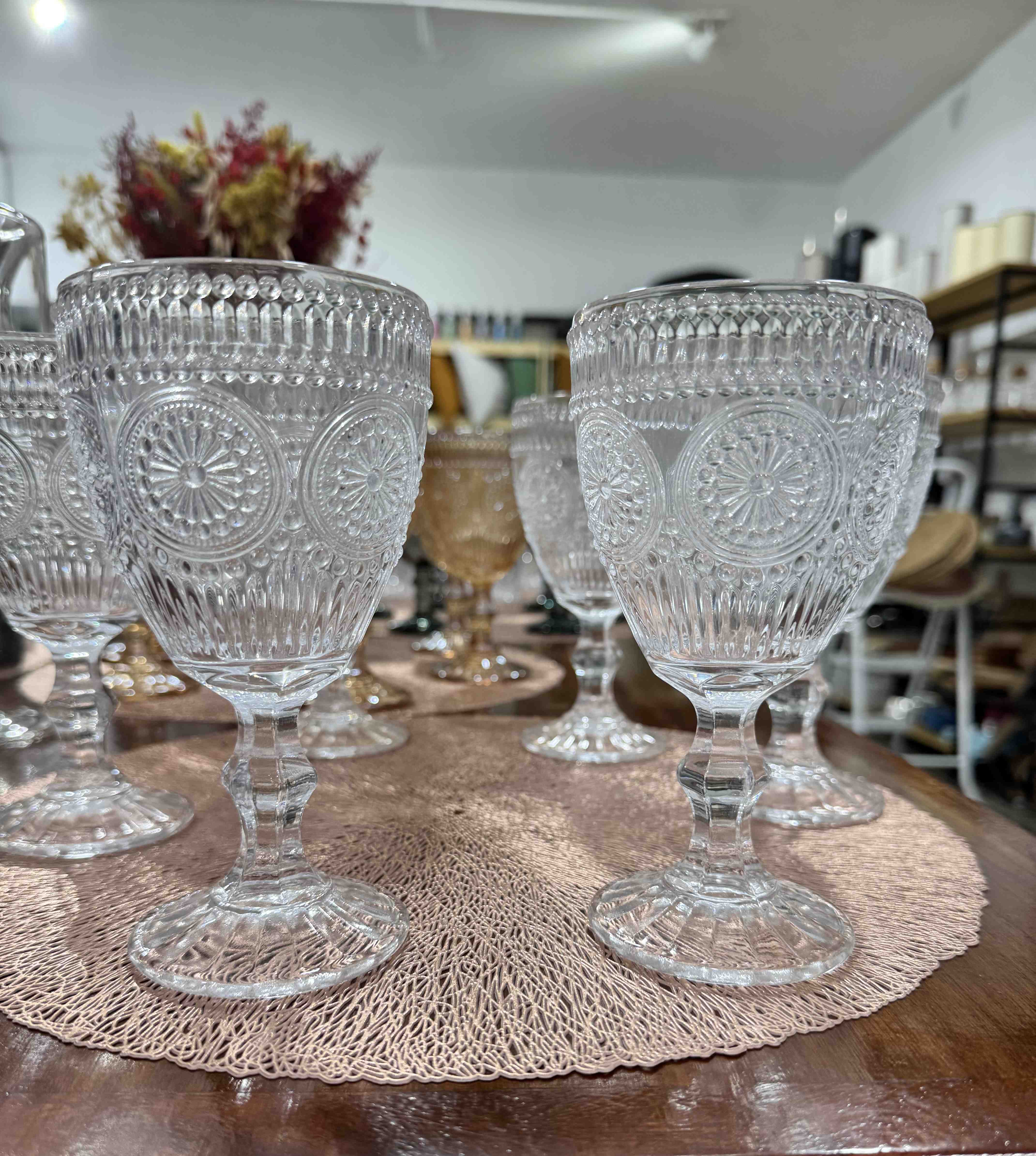 SET X 2 COPAS ARABESCOS CRISTAL