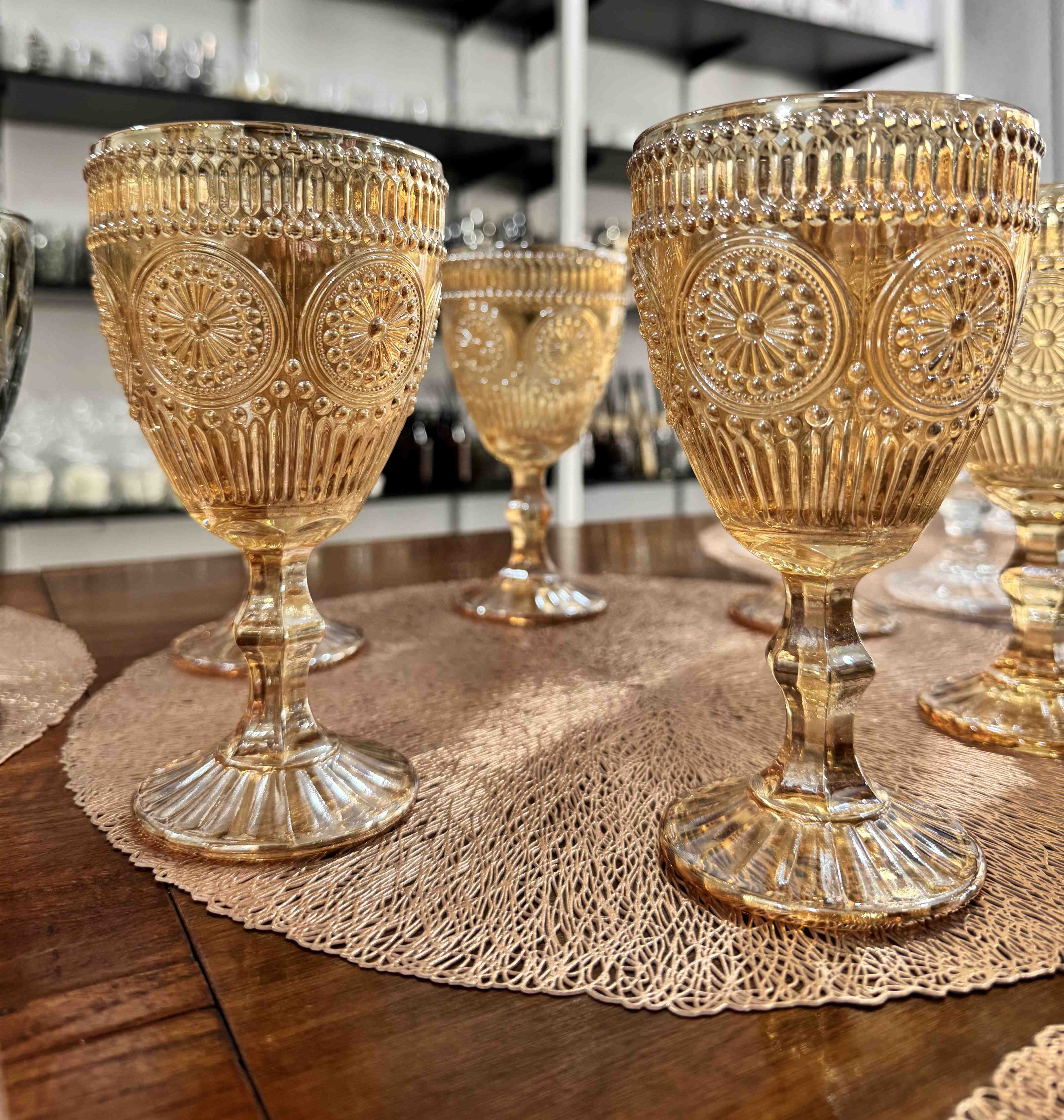 SET X 2 COPAS ARABESCOS AMBAR