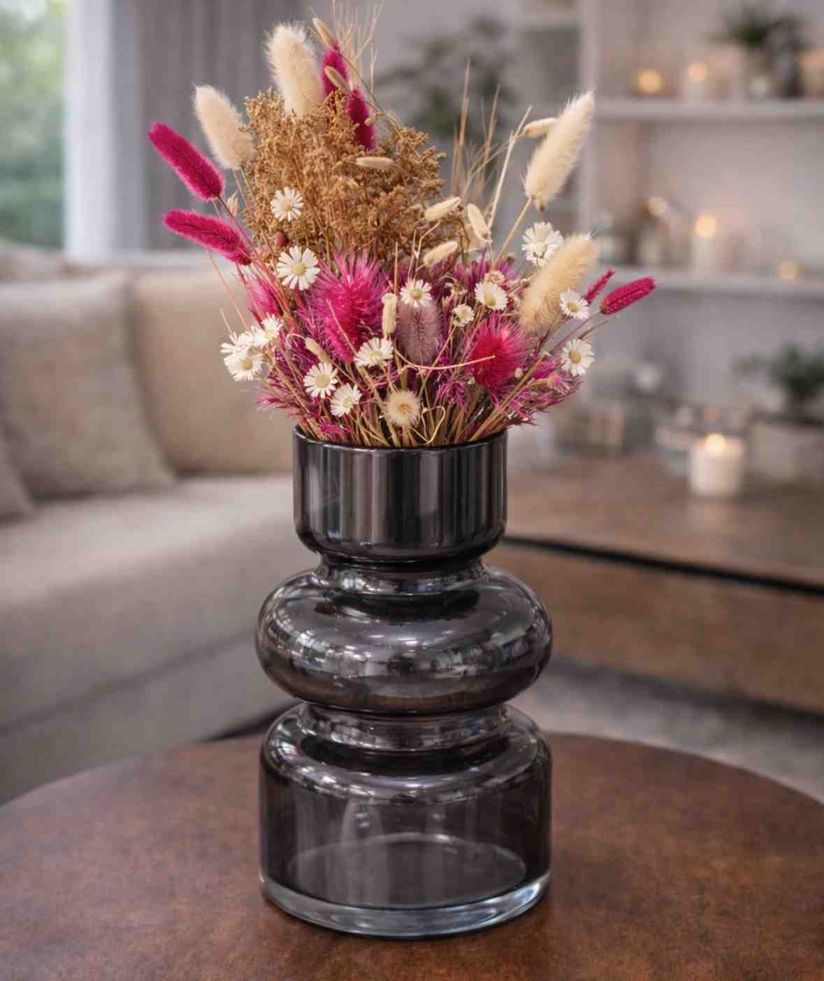 FLORERO ONDA TORNASOL GREY 18x10