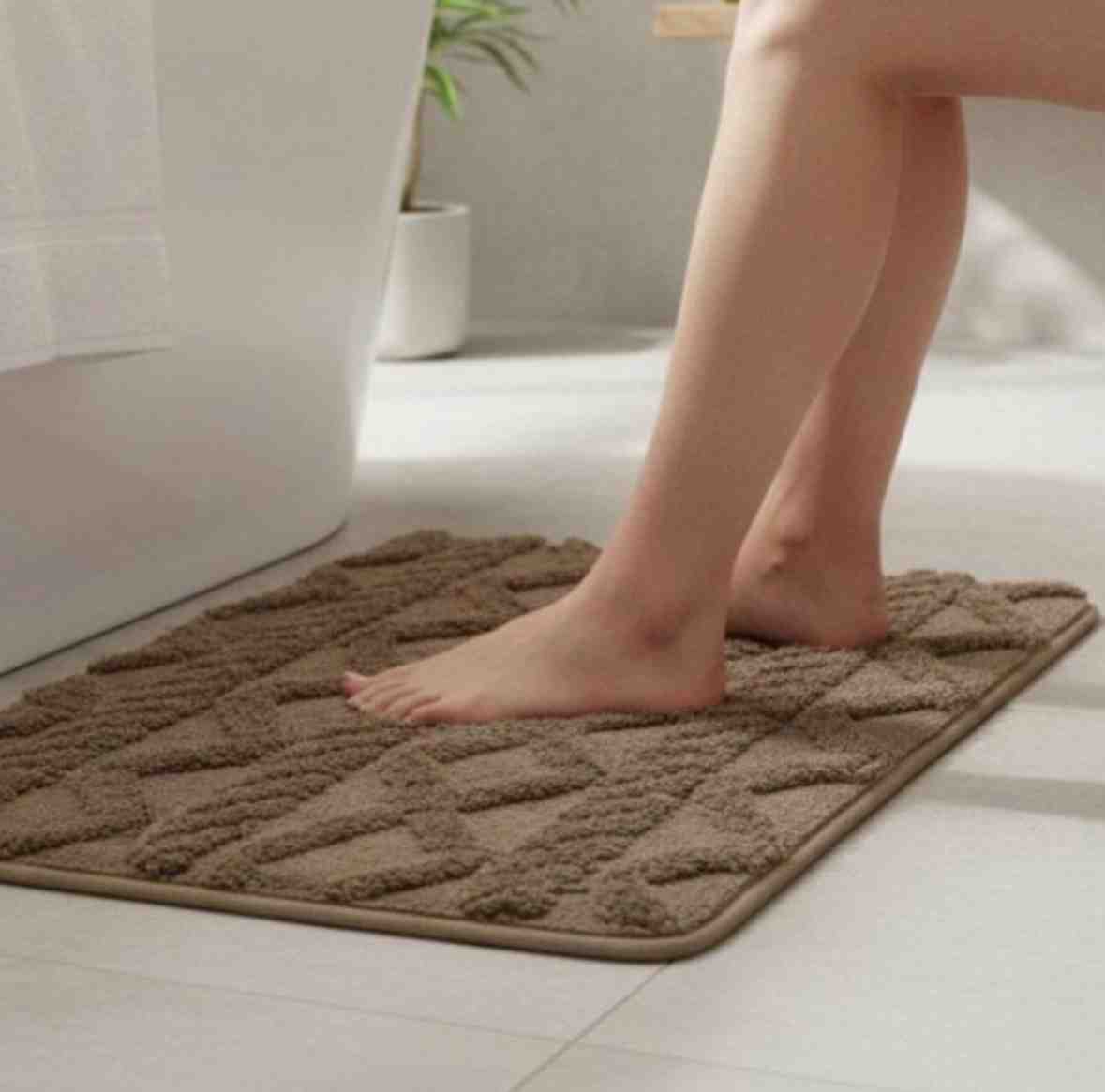 ALFOMBRA TRENZA MARRON 60X40