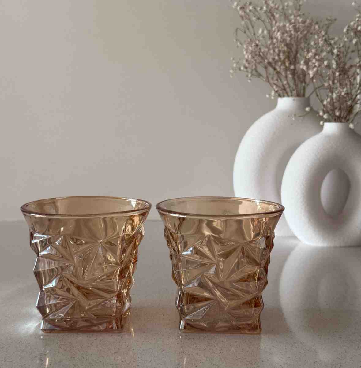 VASOS GEMA AMBAR 290 ML SET X 2