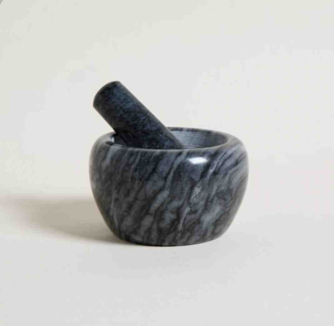 MORTERO MARMOL GRIS 13.5X8CM