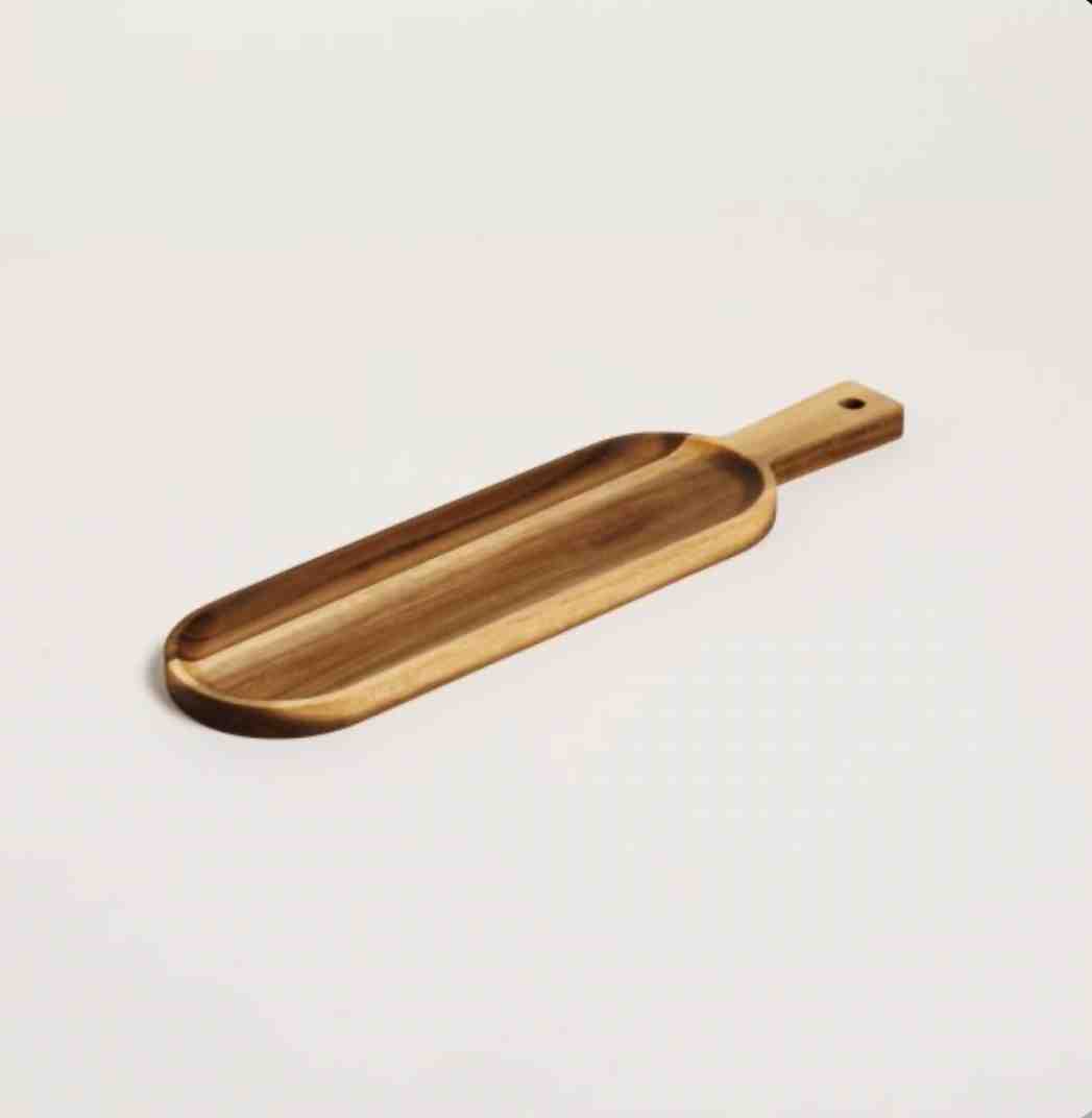 TABLA  OVAL ACACIA PARA SERVIR 40X10CM