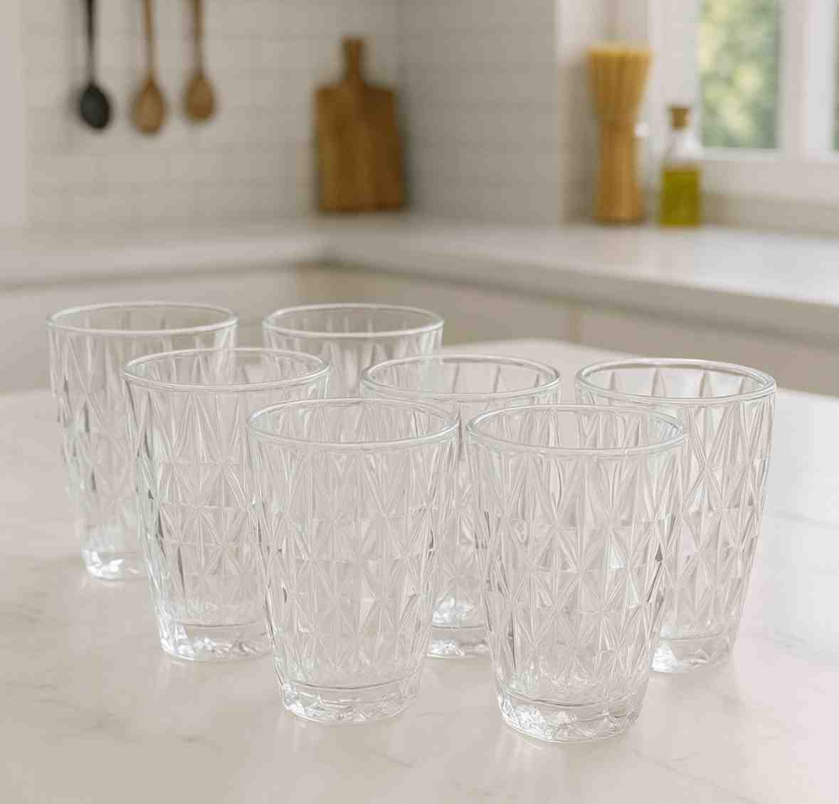 VASOS DIAMANTE BAJO CRISTAL SET X 2 