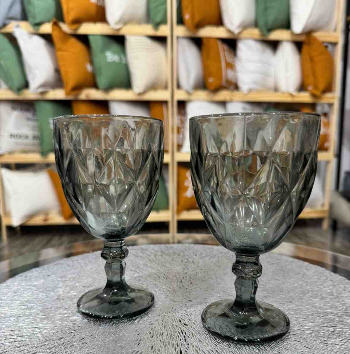 COPAS DIAMANTES GREY SET X 2