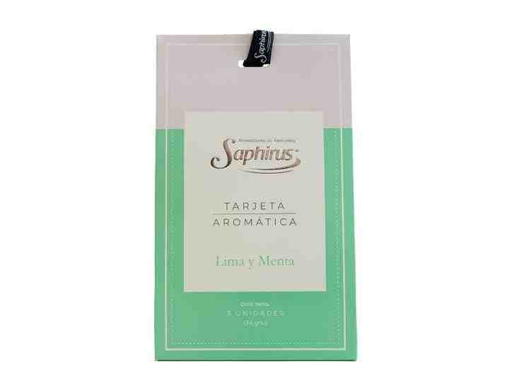SAPHIRUS TARJETA AROMATICA LIMA Y MENTA 3 UNIDADES