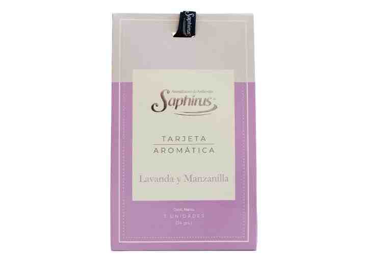 SAPHIRUS TARJETA AROMATICA LAVANDA Y MANZANILLA 3 UNIDADES